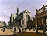 Market Place and the Grote Kerk at Haarlem